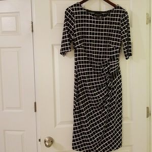 Like New Connected Black and White Dress